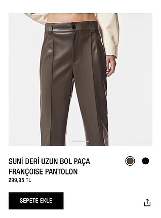 Zara suni deri pantolon