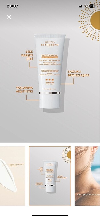 Esthederm Güneş kremi esthederm