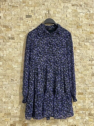 BERSHKA 36 BEDEN ŞIFON ELBİSE