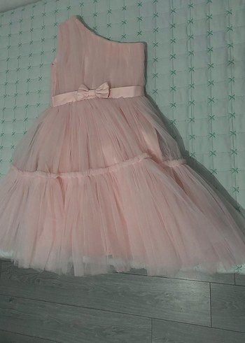 Diğer Kız Çocuk Pembe Fırfırlı Bohem Elbise