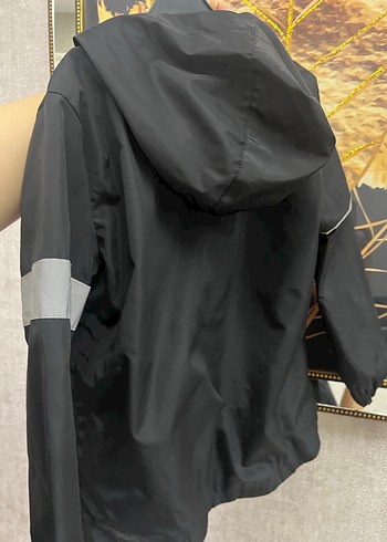 7 Yaş Beden Erkek Çocuk Siyah Fermuarlı Sweatshirt