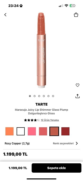 Tarte lip gloss