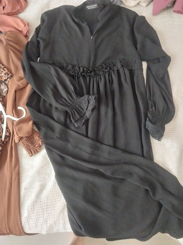 Diger Siyah Uzun Kollu ferace - Görsel 3