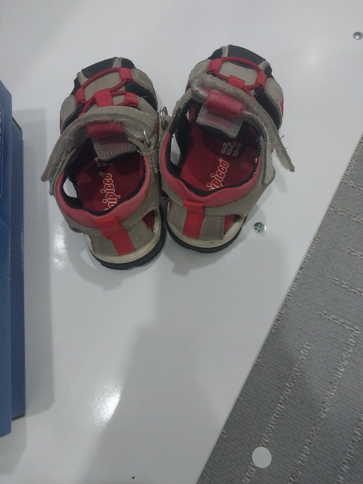 Cırt Cırtlı Kırmızı Gri Erkek Çocuk Sandalet - Görsel 3