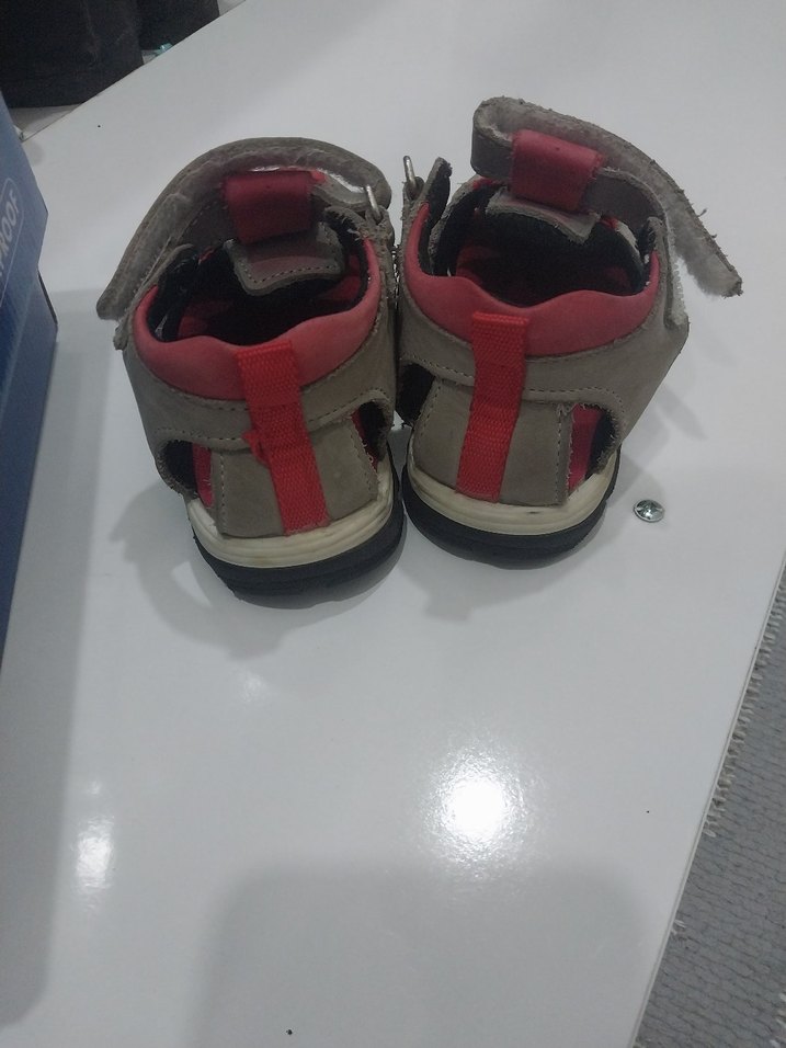 Cırt Cırtlı Kırmızı Gri Erkek Çocuk Sandalet - Görsel 4
