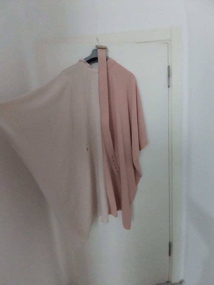 Kemerli Uzun Bej Tunik - Görsel 4