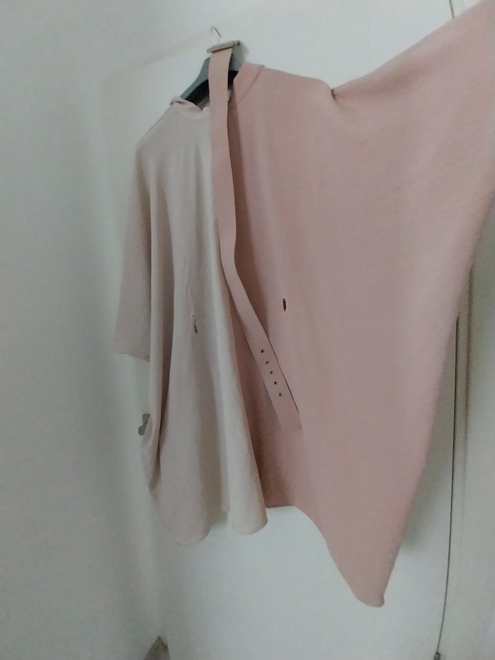 Kemerli Uzun Bej Tunik - Görsel 3