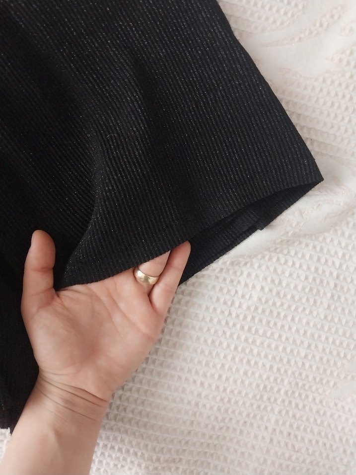 Uzun Siyah simli şal - Görsel 2