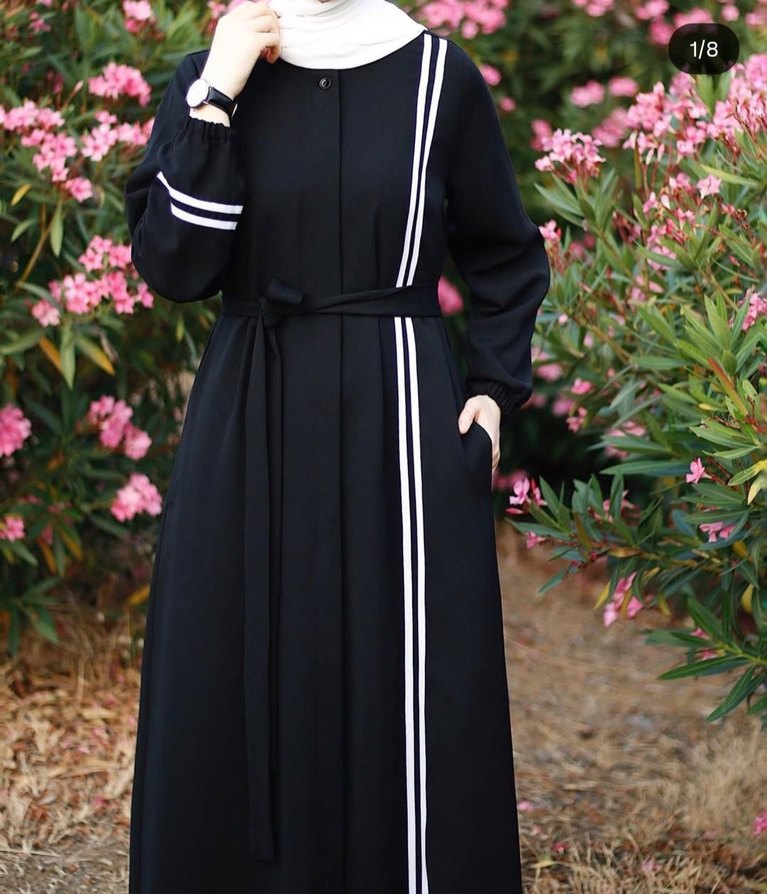 ipekstil ferace gizli düğmeli - Görsel 2