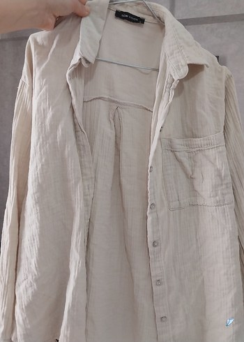 Düğmeli Beyaz müslin Kadın Gömlek - Görsel 3