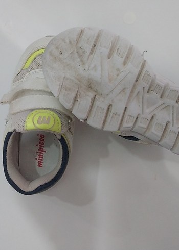 unisex Çocuk Spor Ayakkabı Cırt Cırtlı Beyaz Gri - Görsel 3