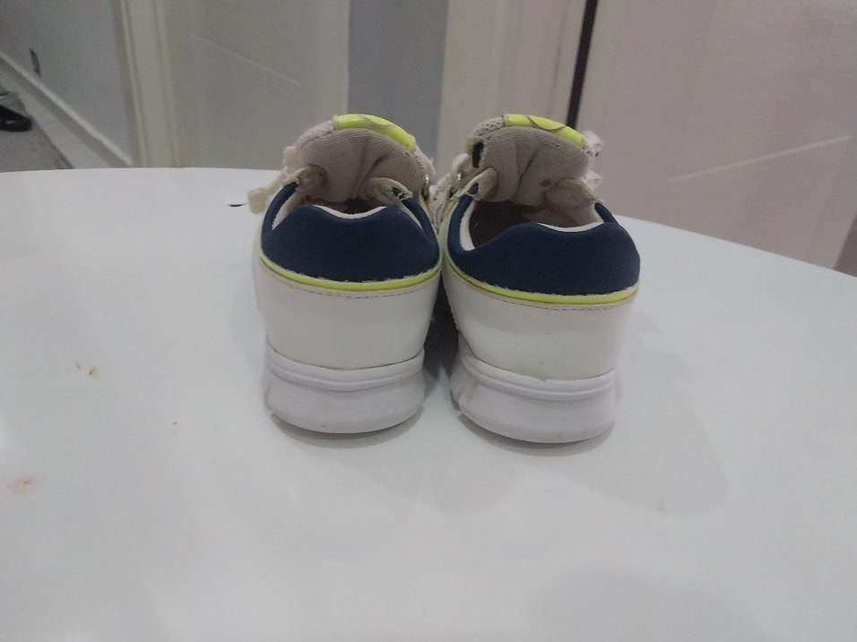 unisex Çocuk Spor Ayakkabı Cırt Cırtlı Beyaz Gri - Görsel 4