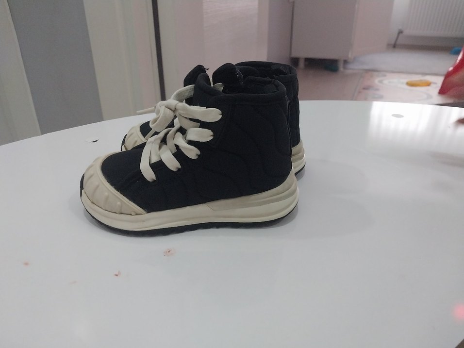 Gri Beyaz Erkek Çocuk Sneaker Velcro - Görsel 2