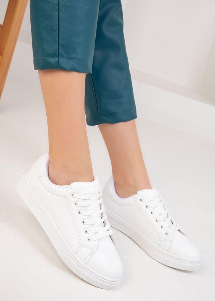 Beyaz sneaker - Görsel 4