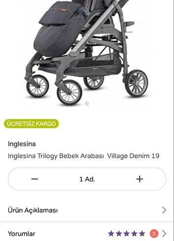 Inglesina inglesina trilogy bebek arabasi village