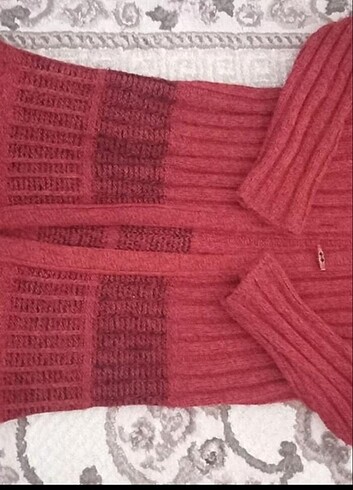 42 Beden bordo Renk Kışlık uzun hırka uzunluğu 100cm 