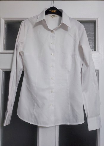 Beyaz Uzun Kollu Gömlek - Görsel 2