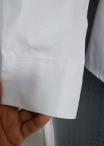 Beyaz Uzun Kollu Gömlek - Görsel 6