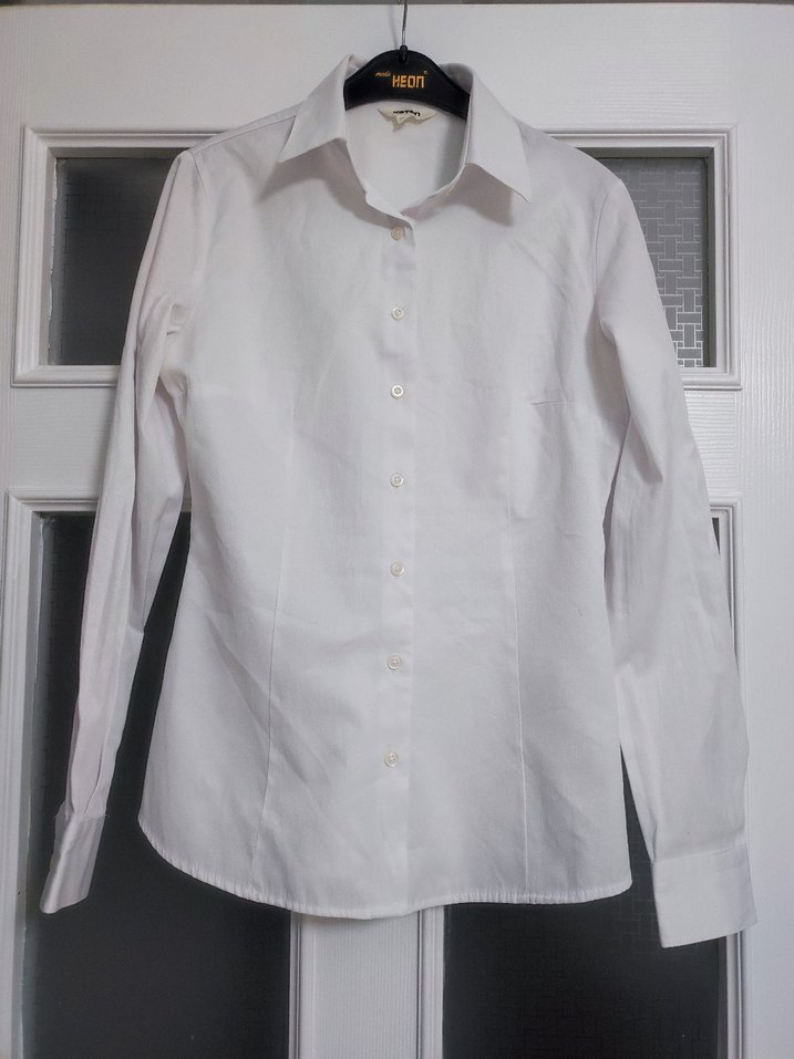 Beyaz Uzun Kollu Gömlek - Görsel 2