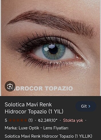 Diğer Solotica hidrocor toazio lens