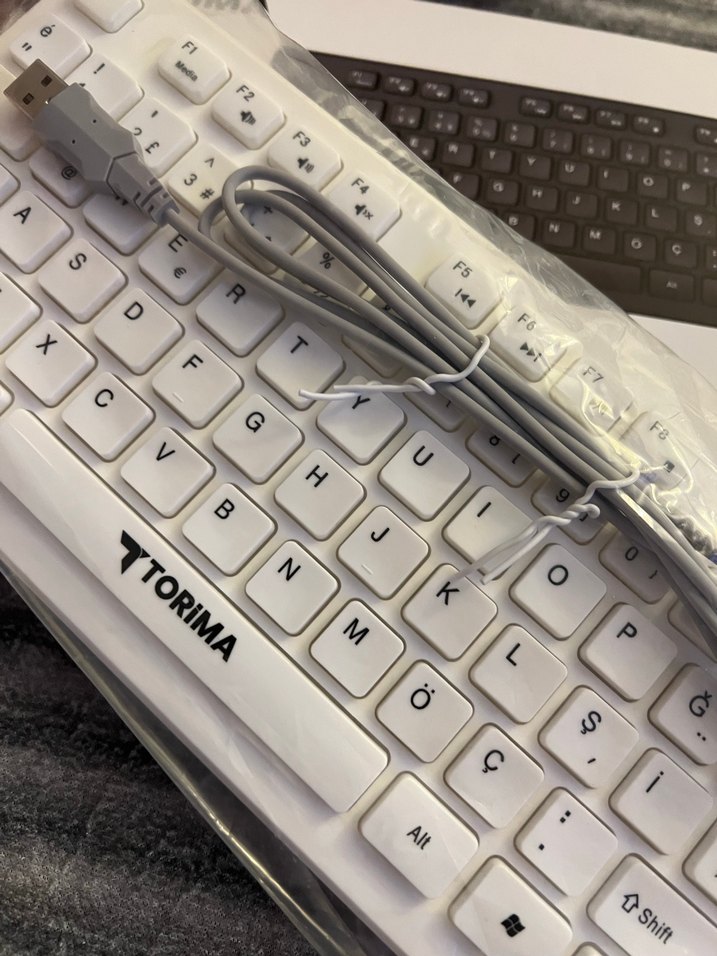Beyaz TORIMA Kablolu Klavye - Görsel 3