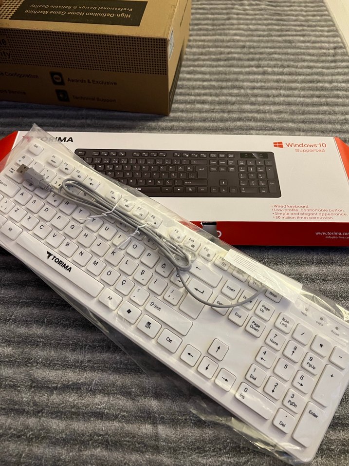 Beyaz TORIMA Kablolu Klavye - Görsel 2