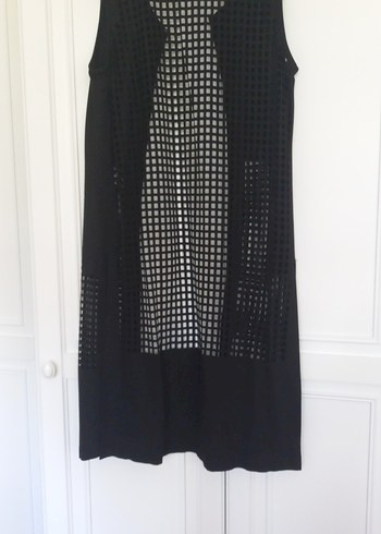 Siyah Uzun Kesim Yırtmaçlı Kadın Yelek - Görsel 5