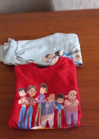 Gri Baskılı Erkek Çocuk Eşofman Altı takim - Görsel 4