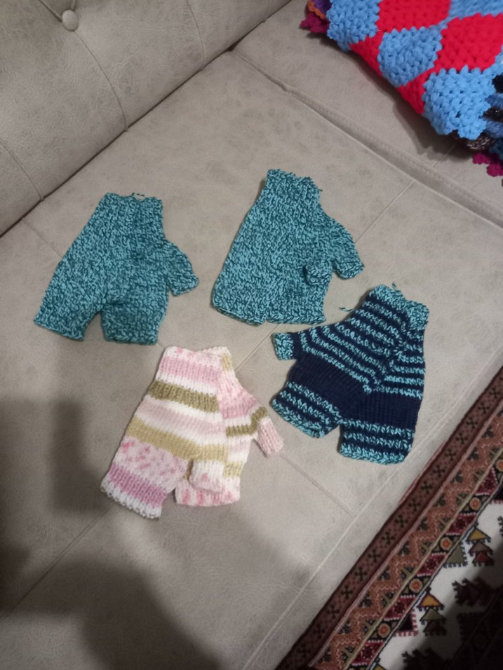 Renkli Örgü Bohem Kadın Eldiveni - Görsel 5