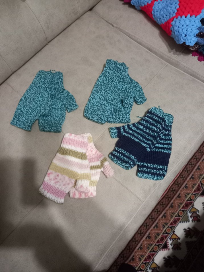 Renkli Örgü Bohem Kadın Eldiveni - Görsel 4