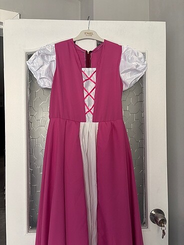 m Beden pembe Renk Rapunzel kostümü
