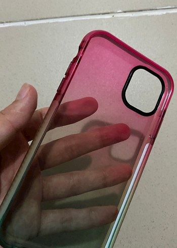 Şeffaf Pembe iPhone 11 Telefon Kılıfı