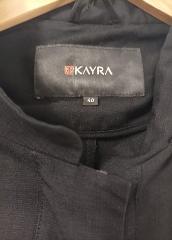 Kayra Düğmeli Siyah Uzun Kadın Pardesü