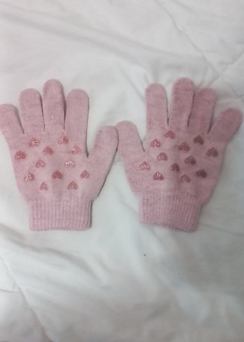 Nakışlı Pembe Kız Eldiveni - Görsel 2