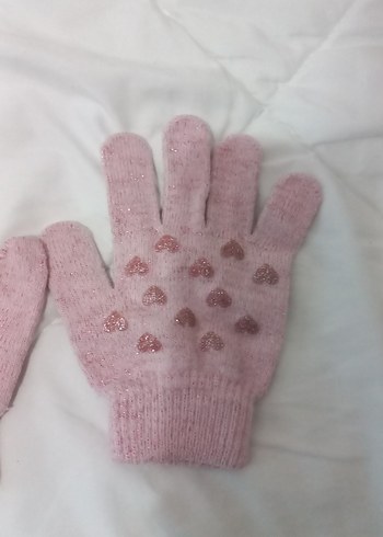 Nakışlı Pembe Kız Eldiveni - Görsel 4