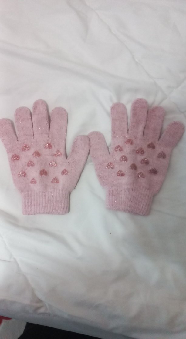 Nakışlı Pembe Kız Eldiveni - Görsel 2