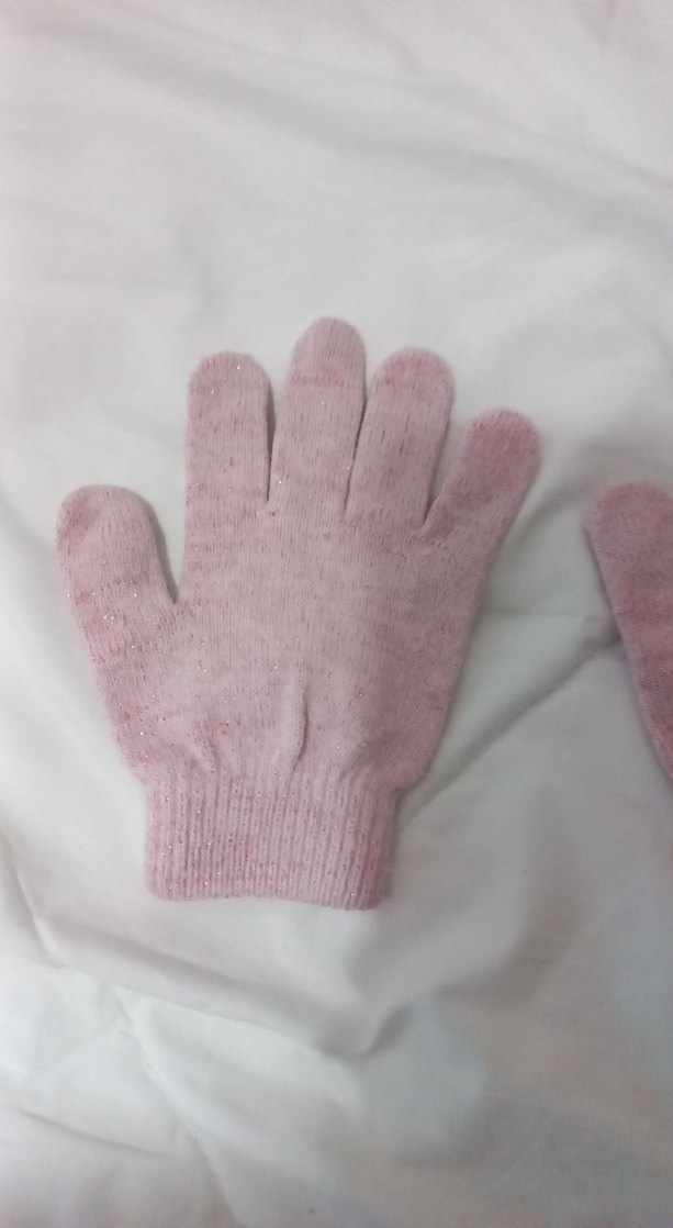 Nakışlı Pembe Kız Eldiveni - Görsel 5