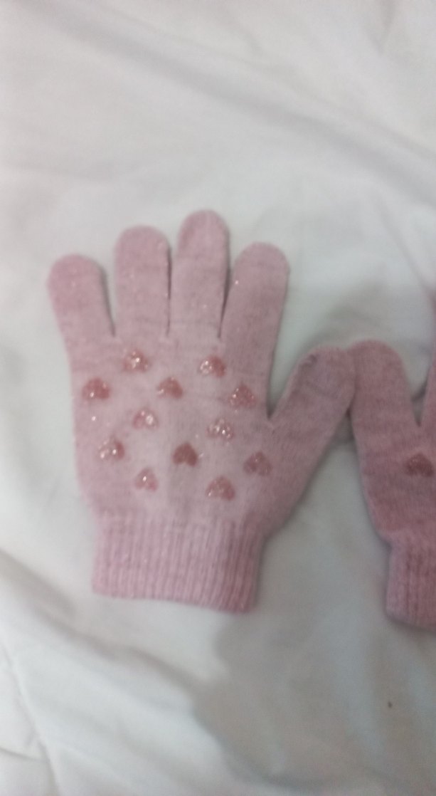 Nakışlı Pembe Kız Eldiveni - Görsel 3