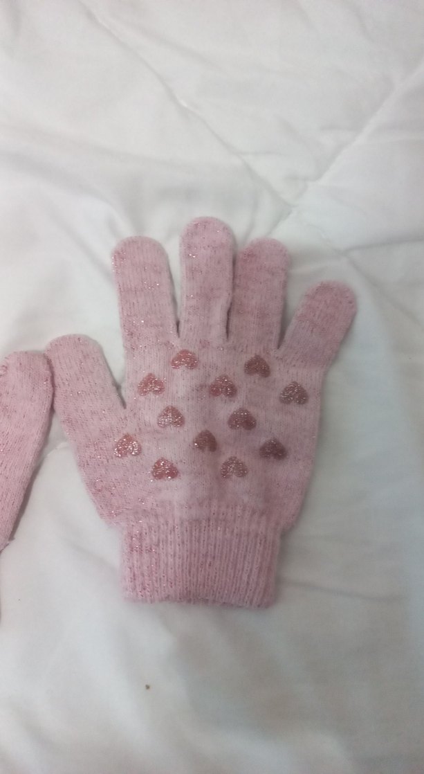 Nakışlı Pembe Kız Eldiveni - Görsel 4
