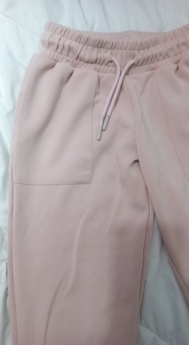 Kız Çocuk Pudra Rahat Kesim Pantolon - Görsel 5