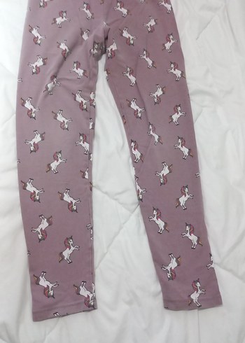 Mor Unicorn Desenli Kız Tayt - Görsel 2