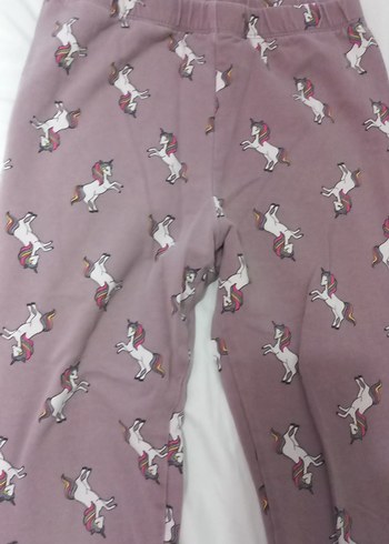 Mor Unicorn Desenli Kız Tayt - Görsel 3