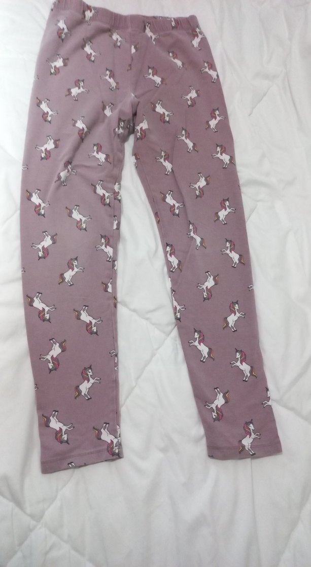 Mor Unicorn Desenli Kız Tayt - Görsel 2