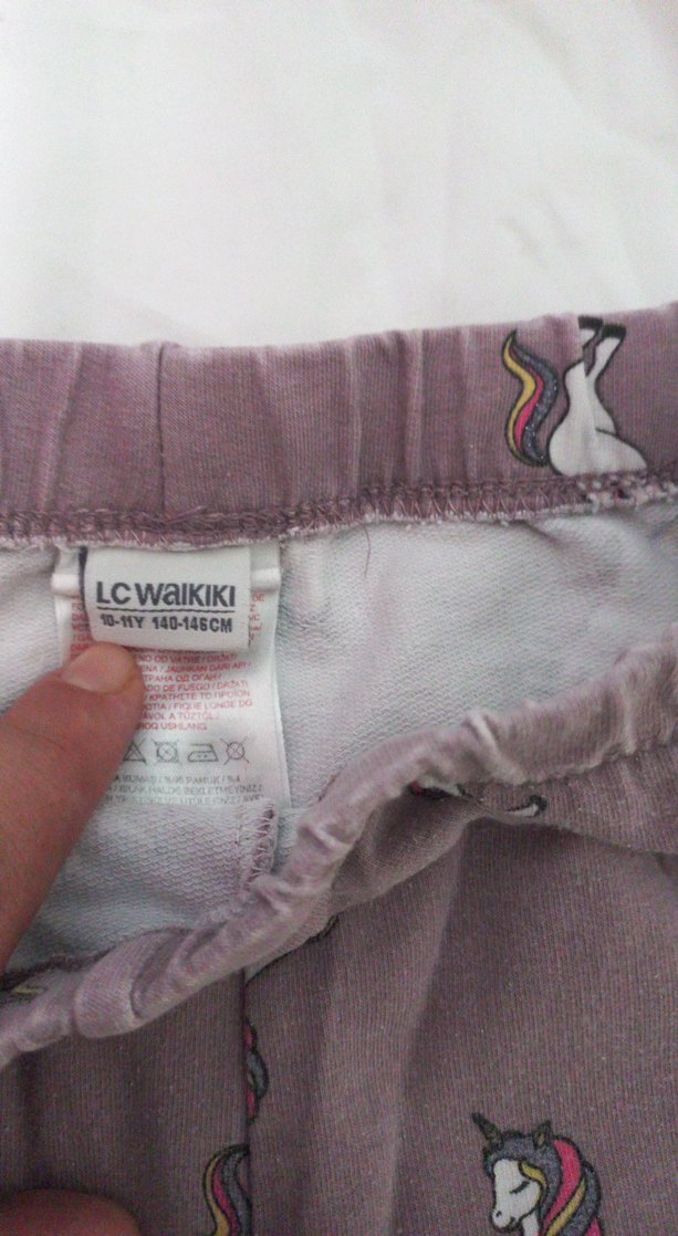 Mor Unicorn Desenli Kız Tayt - Görsel 5