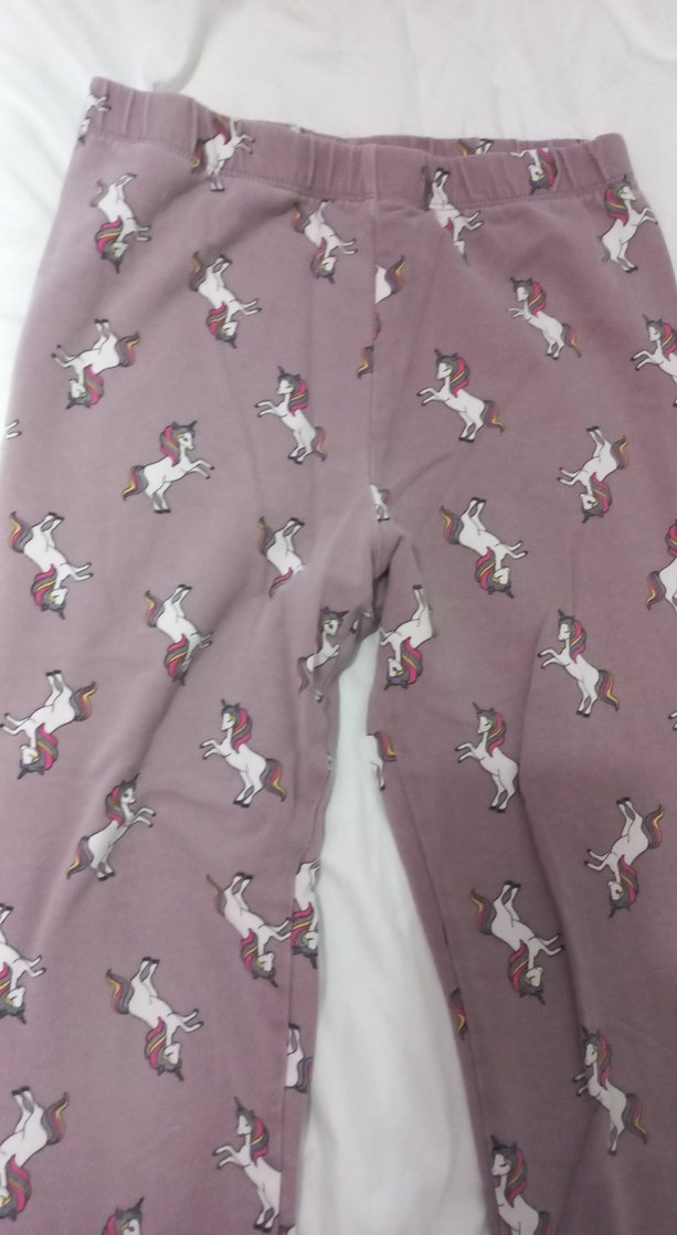 Mor Unicorn Desenli Kız Tayt - Görsel 3