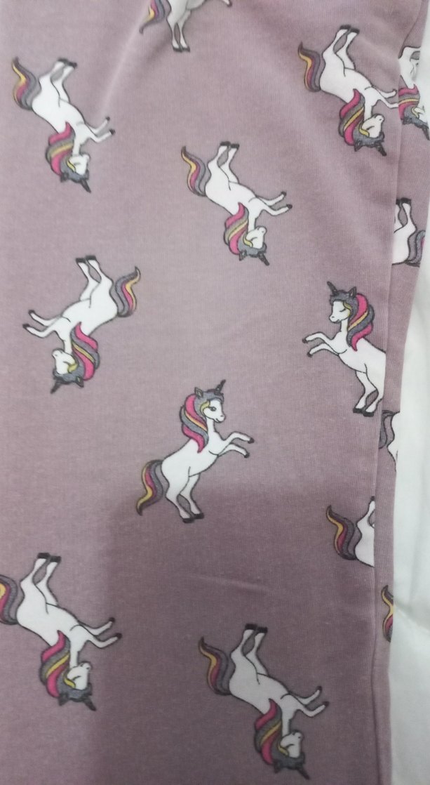 Mor Unicorn Desenli Kız Tayt - Görsel 4