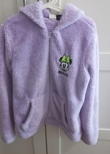 Kızlar için Kapüşonlu Mor Polar Sweatshirt