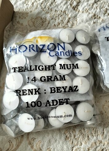 Diğer 100 adet mum 