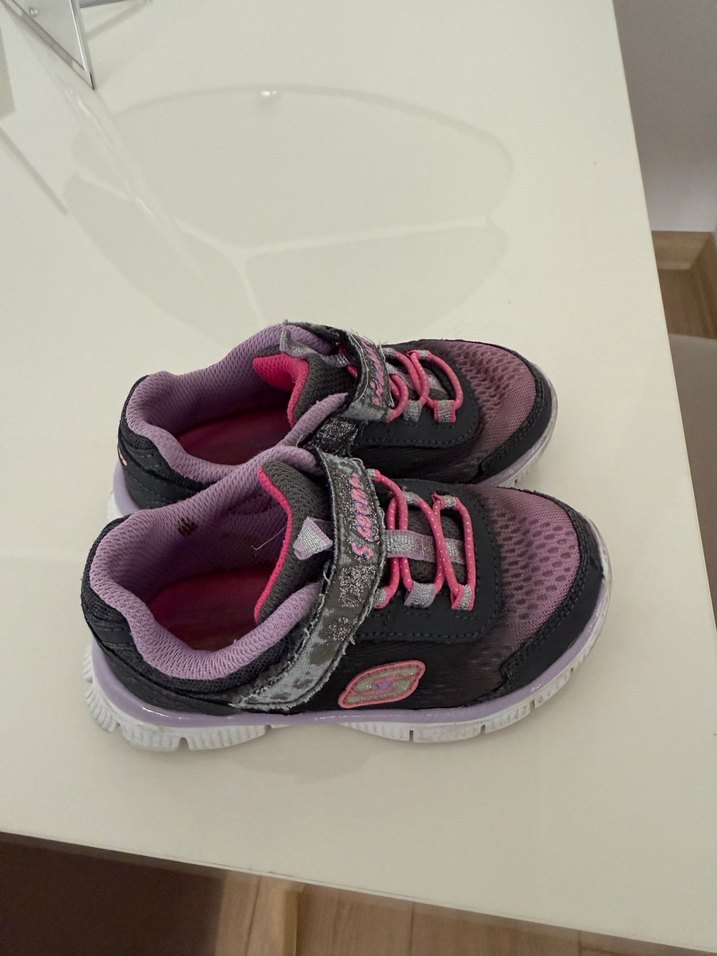Kız Çocuk Pembe Gri  skechers Spor Ayakkabı - Görsel 3