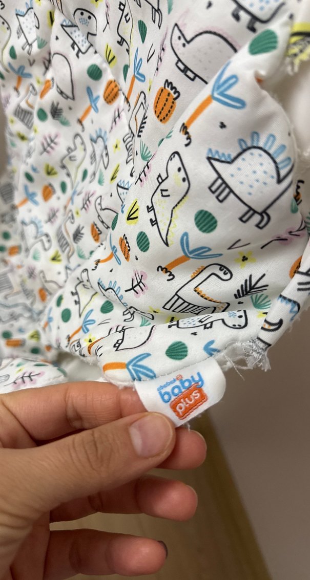 Beyaz Yüksek Sandalye Gri Desenli Minderli - Görsel 5